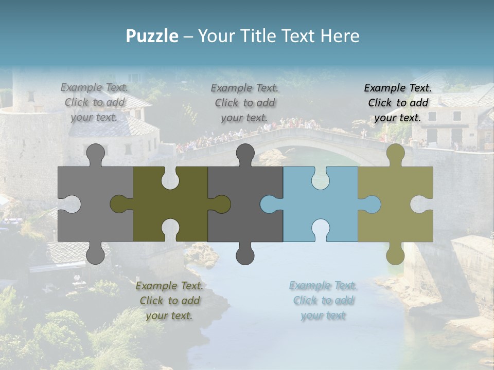 A Bridge Over A River In A City PowerPoint Template