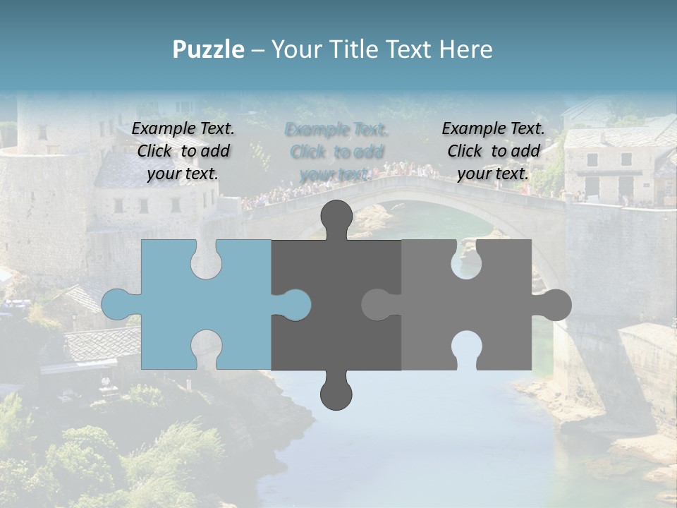 A Bridge Over A River In A City PowerPoint Template