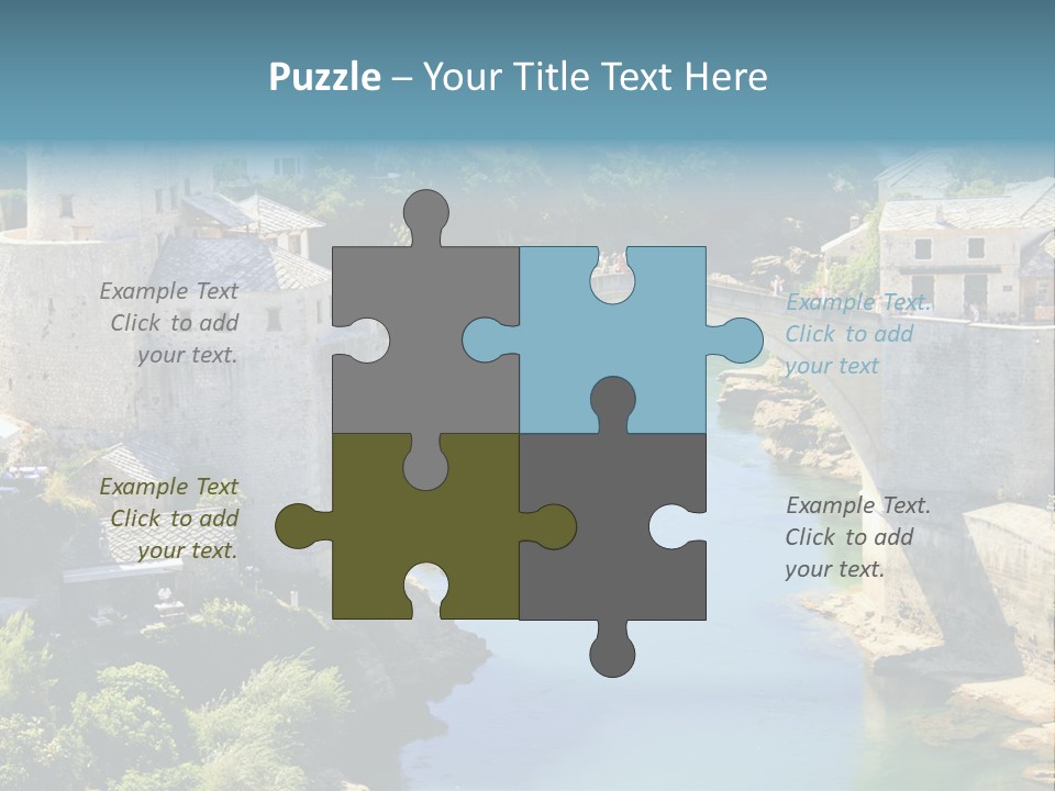 A Bridge Over A River In A City PowerPoint Template