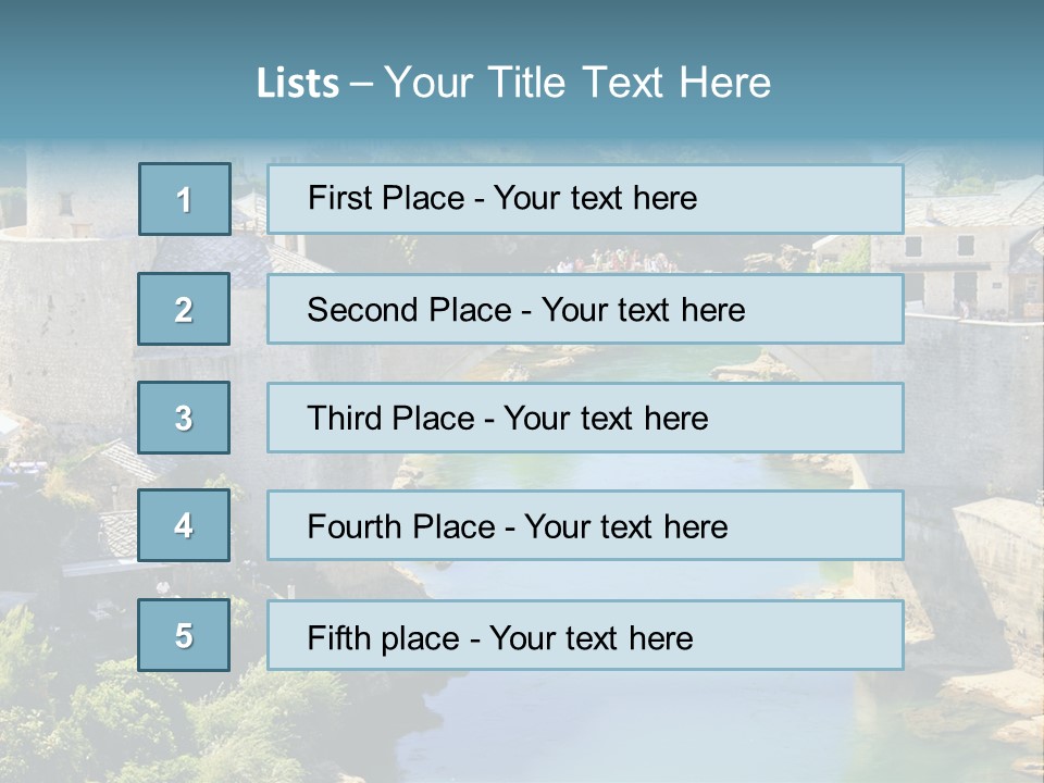 A Bridge Over A River In A City PowerPoint Template