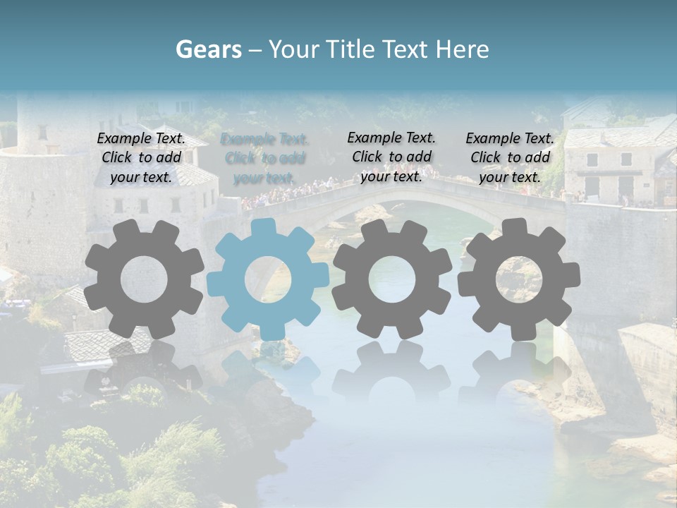 A Bridge Over A River In A City PowerPoint Template