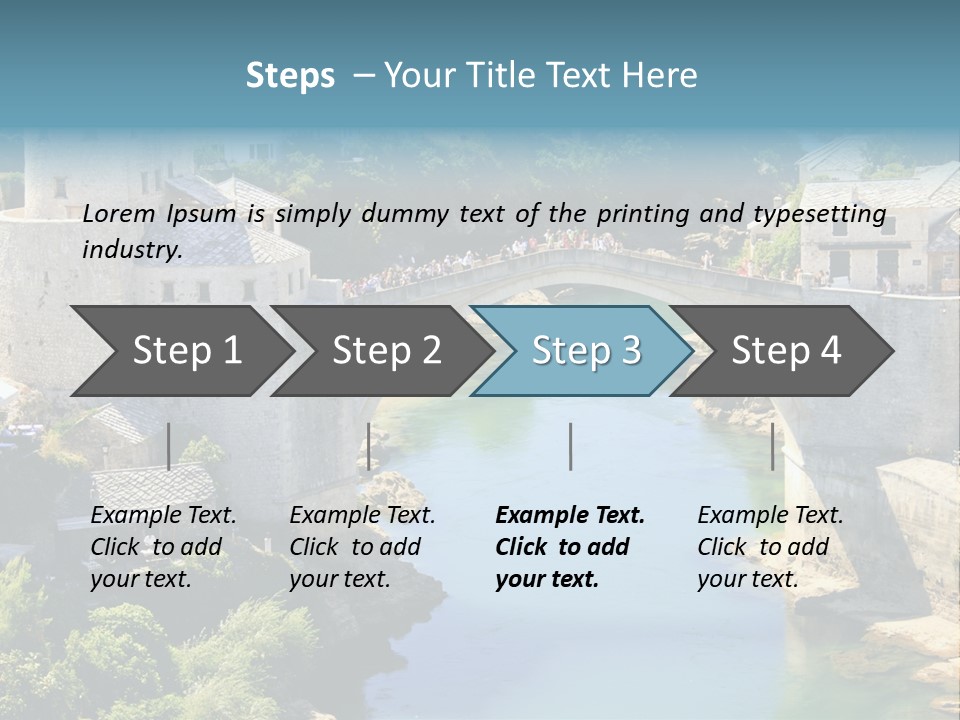 A Bridge Over A River In A City PowerPoint Template