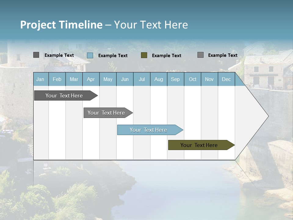 A Bridge Over A River In A City PowerPoint Template