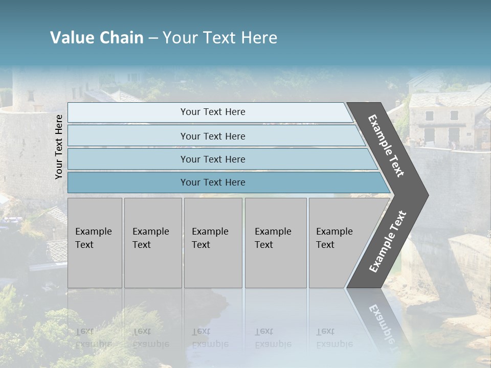 A Bridge Over A River In A City PowerPoint Template
