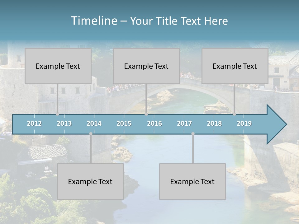 A Bridge Over A River In A City PowerPoint Template