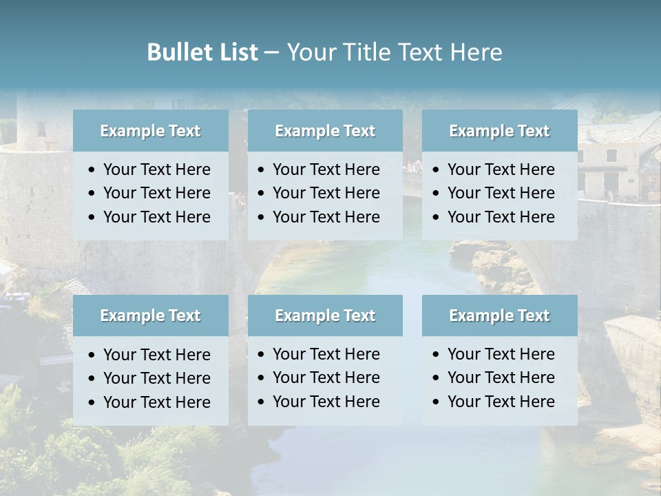 A Bridge Over A River In A City PowerPoint Template