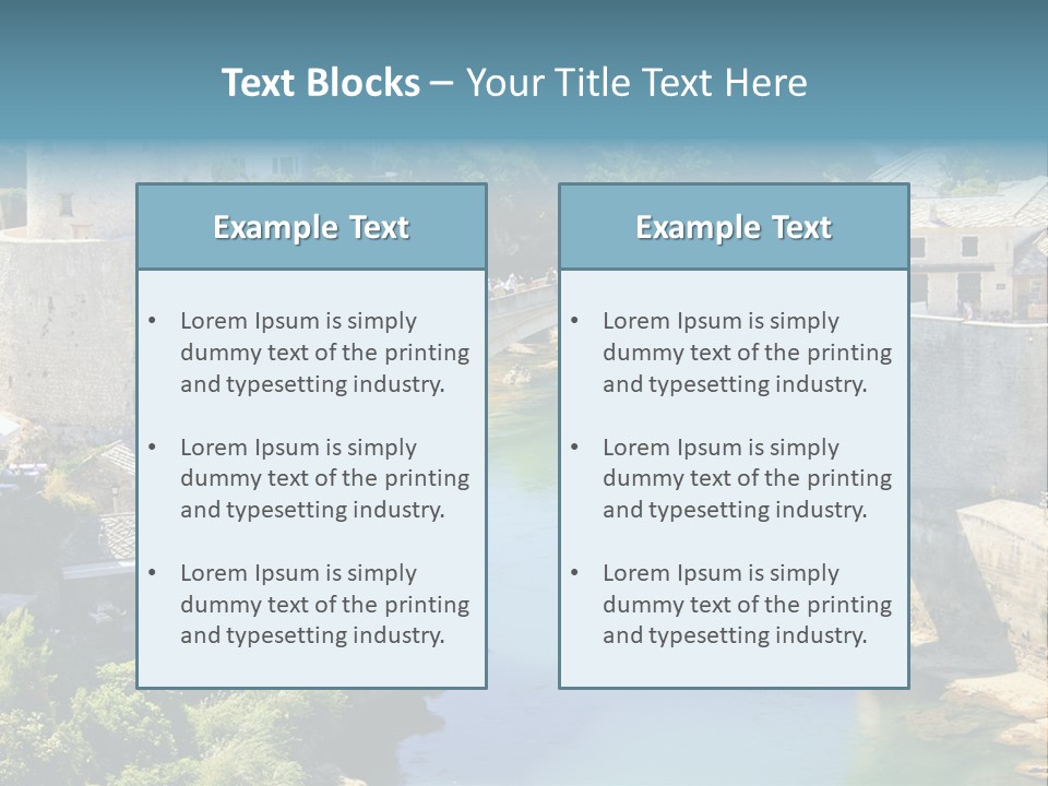 A Bridge Over A River In A City PowerPoint Template