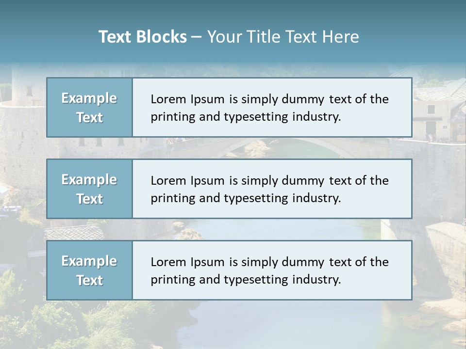 A Bridge Over A River In A City PowerPoint Template