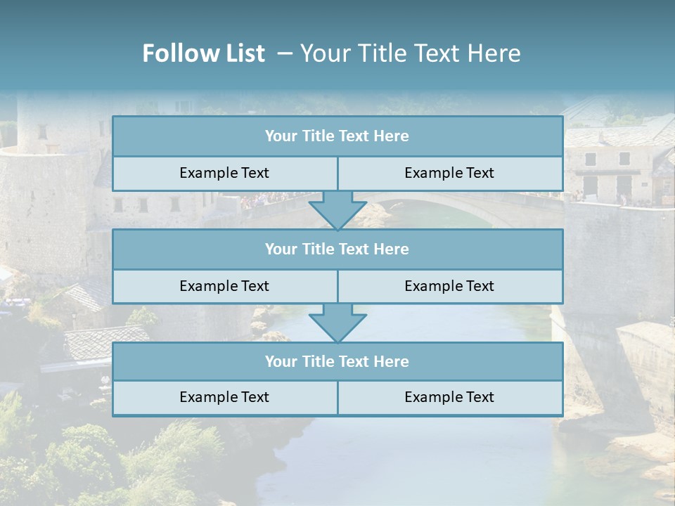A Bridge Over A River In A City PowerPoint Template