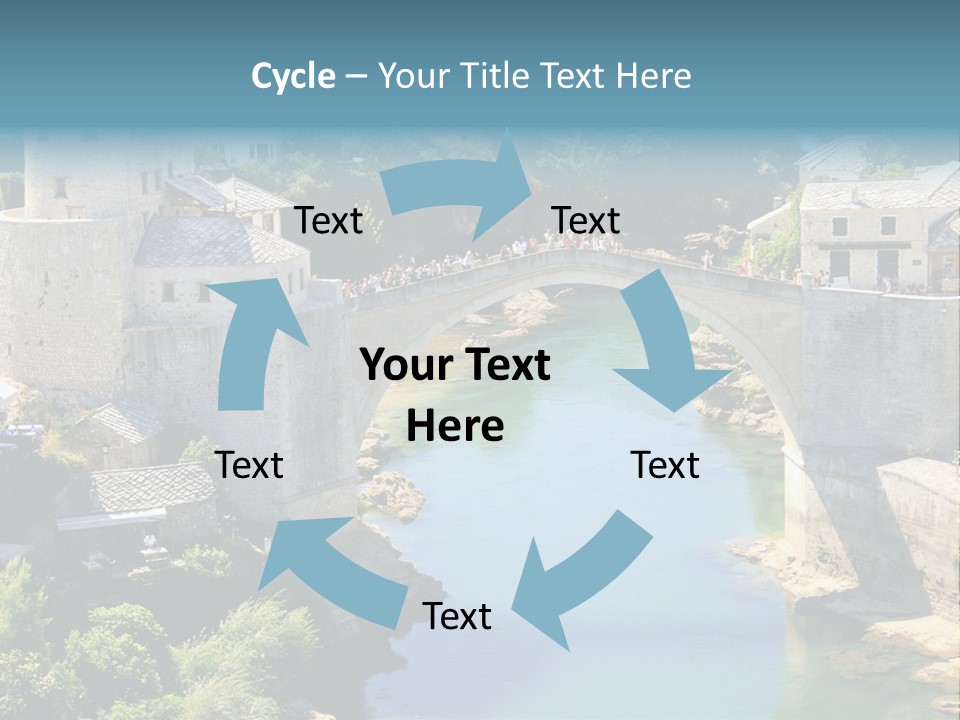 A Bridge Over A River In A City PowerPoint Template