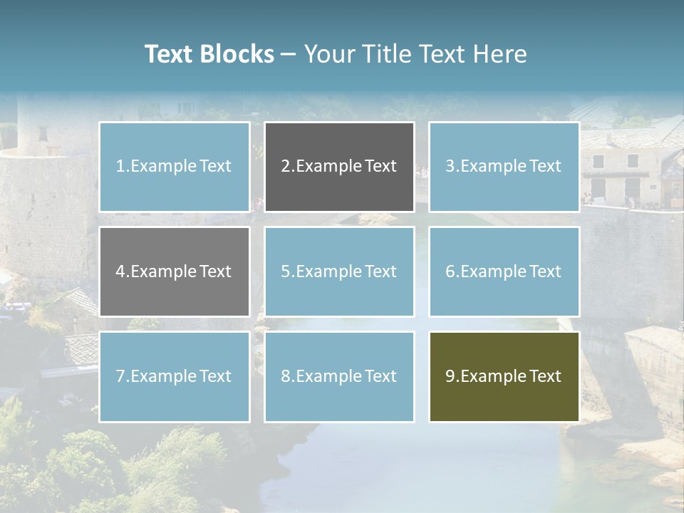 A Bridge Over A River In A City PowerPoint Template