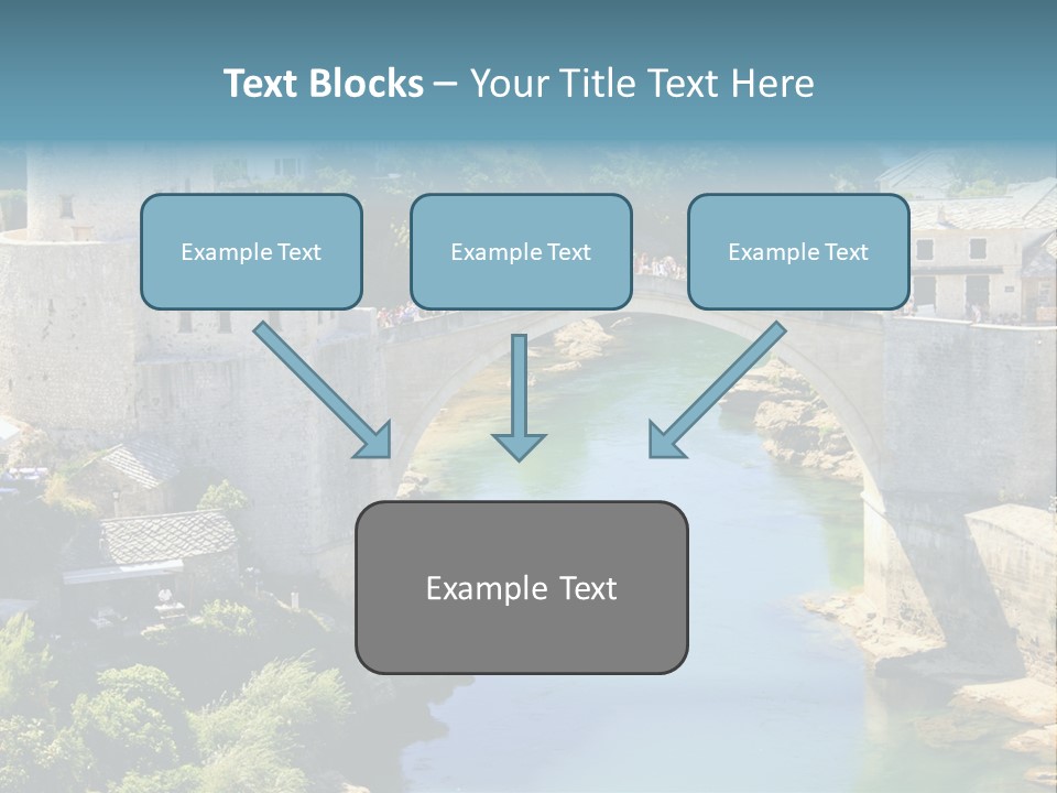 A Bridge Over A River In A City PowerPoint Template
