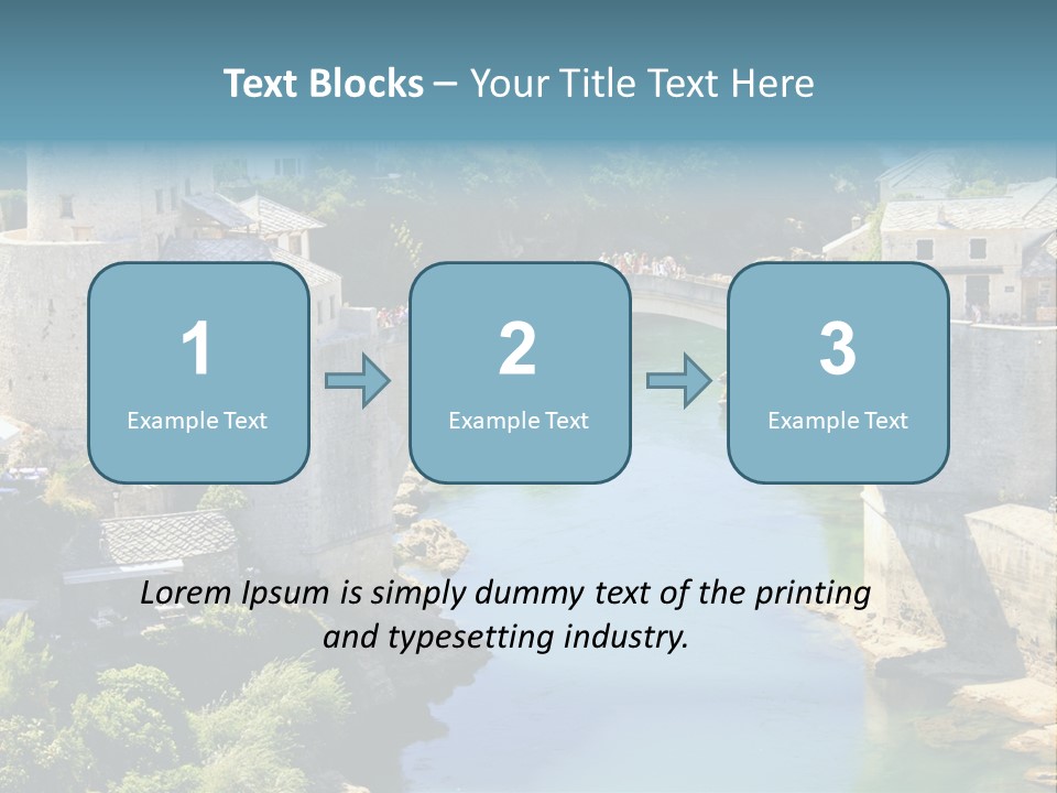 A Bridge Over A River In A City PowerPoint Template