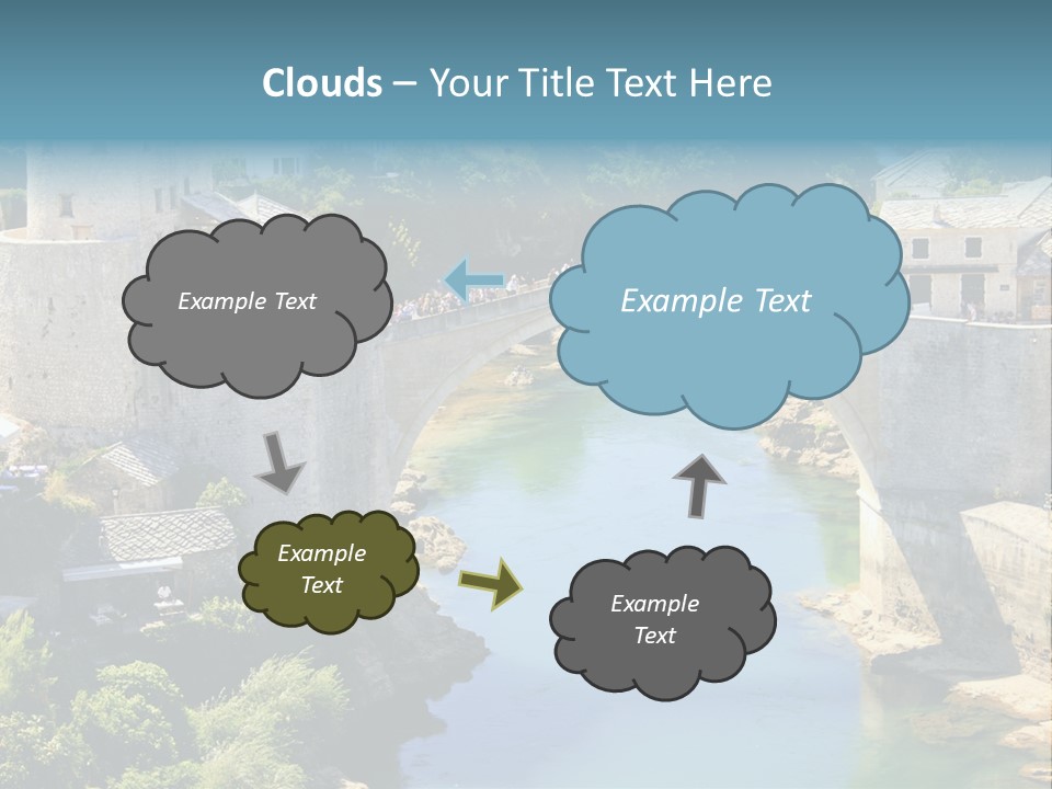 A Bridge Over A River In A City PowerPoint Template