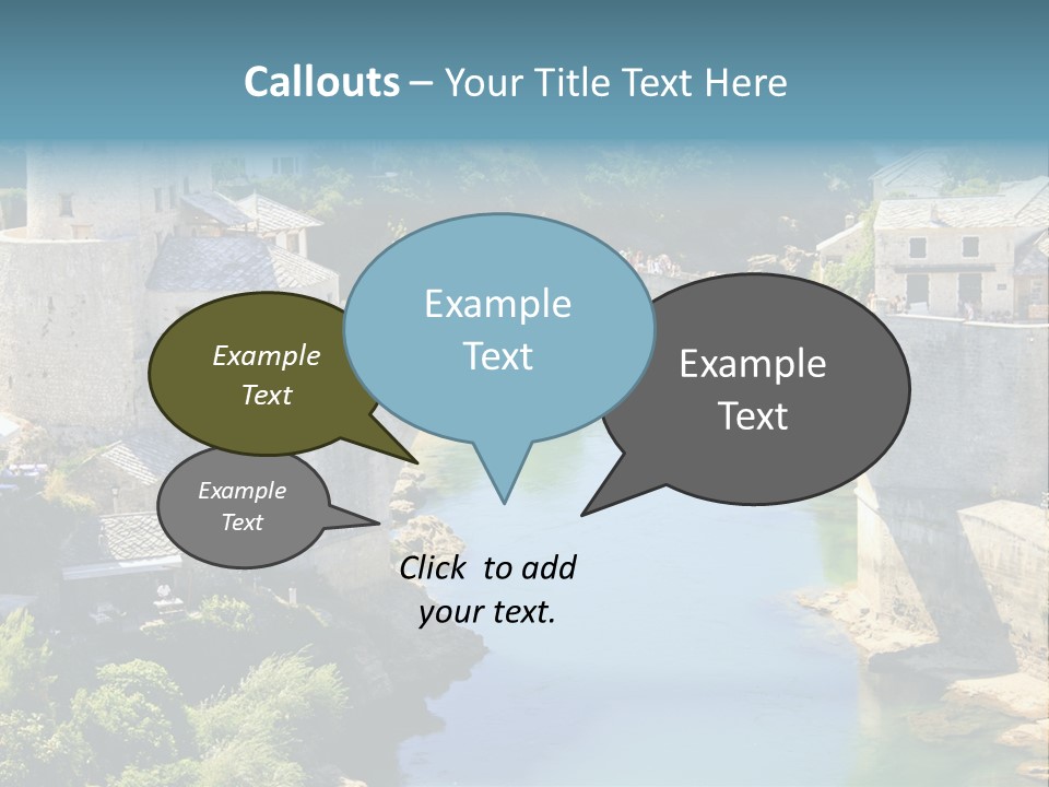 A Bridge Over A River In A City PowerPoint Template