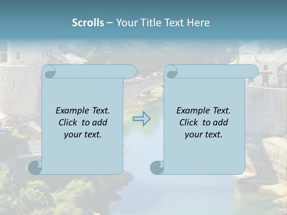 A Bridge Over A River In A City PowerPoint Template