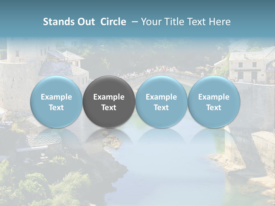 A Bridge Over A River In A City PowerPoint Template