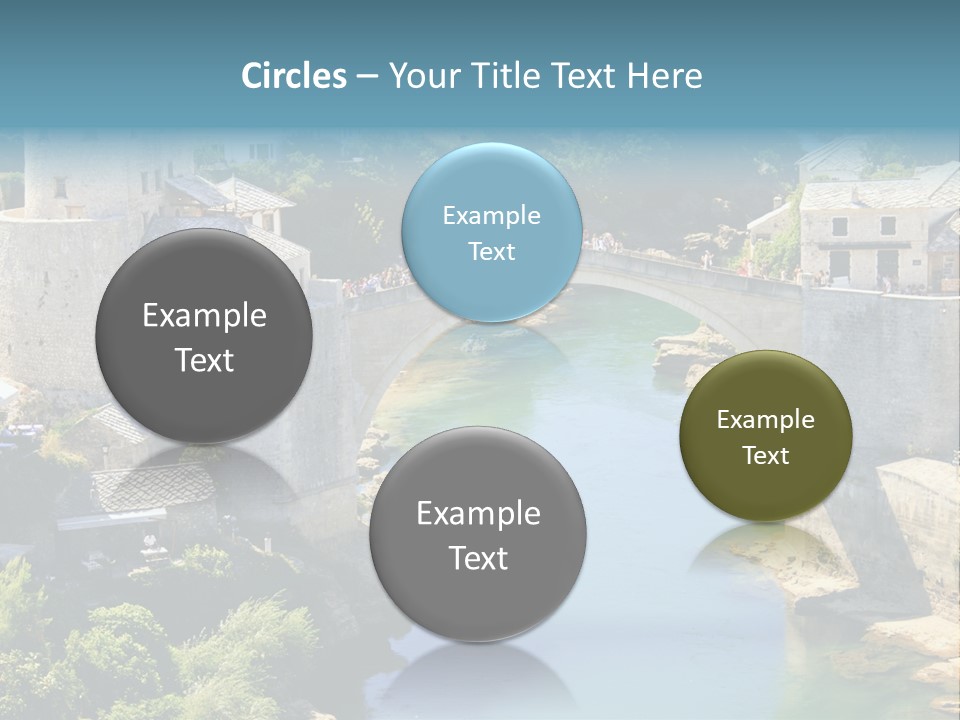 A Bridge Over A River In A City PowerPoint Template