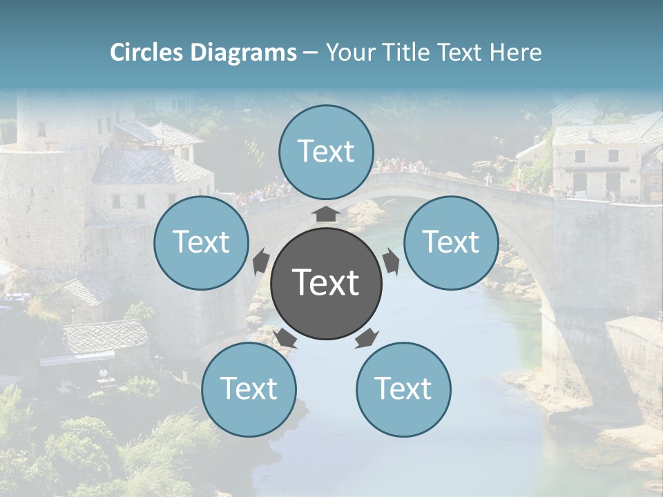 A Bridge Over A River In A City PowerPoint Template