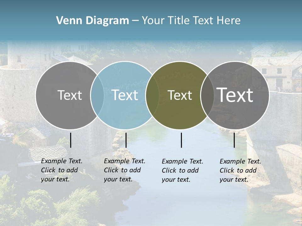 A Bridge Over A River In A City PowerPoint Template