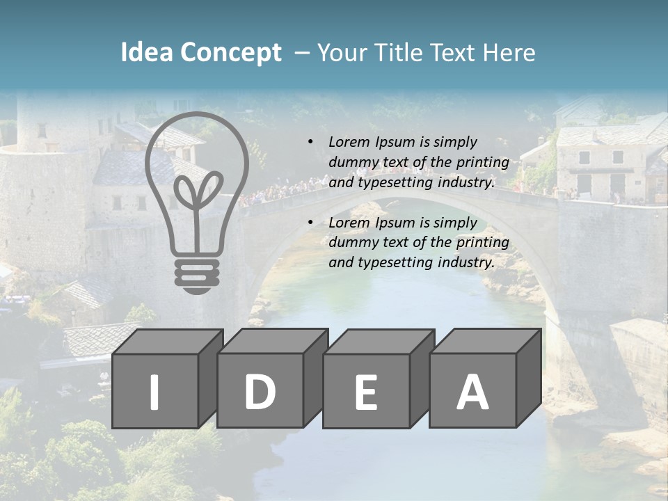 A Bridge Over A River In A City PowerPoint Template