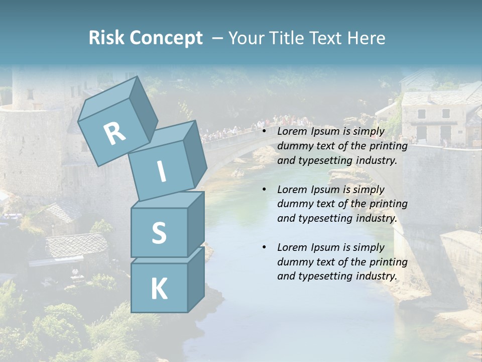 A Bridge Over A River In A City PowerPoint Template