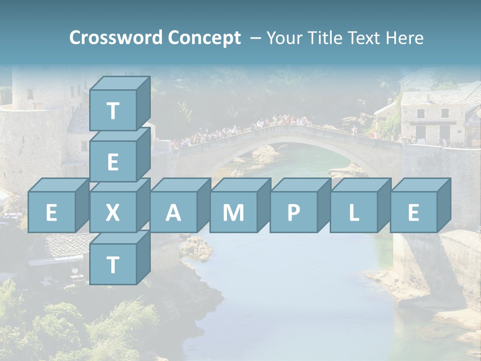 A Bridge Over A River In A City PowerPoint Template