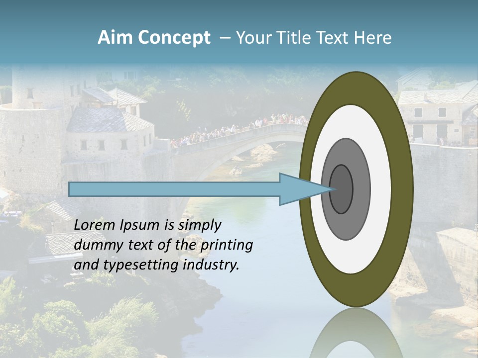 A Bridge Over A River In A City PowerPoint Template