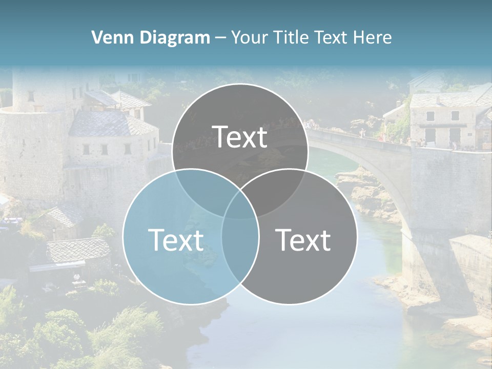 A Bridge Over A River In A City PowerPoint Template