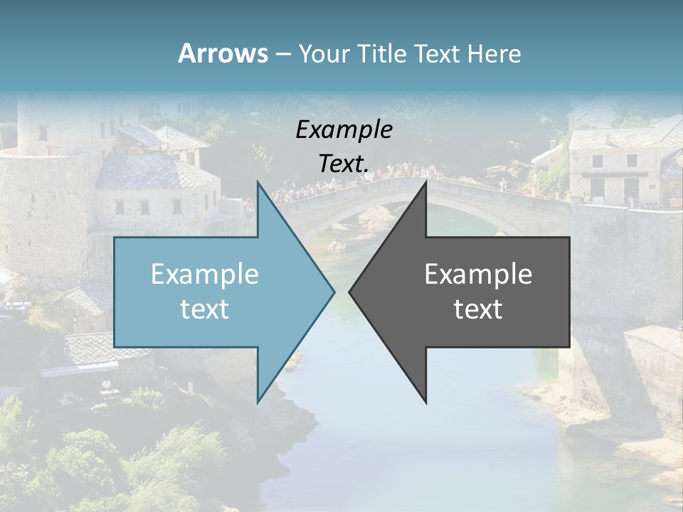 A Bridge Over A River In A City PowerPoint Template
