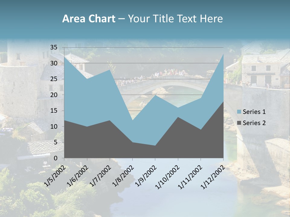 A Bridge Over A River In A City PowerPoint Template