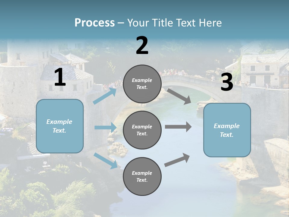 A Bridge Over A River In A City PowerPoint Template