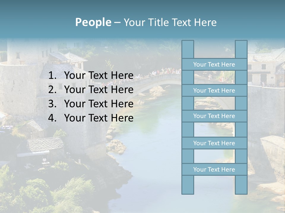 A Bridge Over A River In A City PowerPoint Template