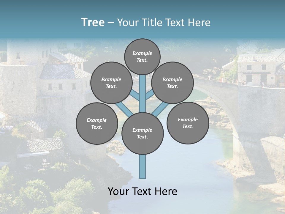 A Bridge Over A River In A City PowerPoint Template