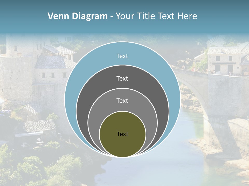 A Bridge Over A River In A City PowerPoint Template