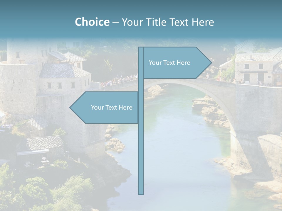 A Bridge Over A River In A City PowerPoint Template