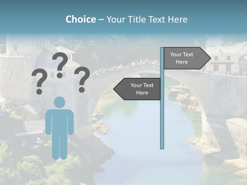 A Bridge Over A River In A City PowerPoint Template