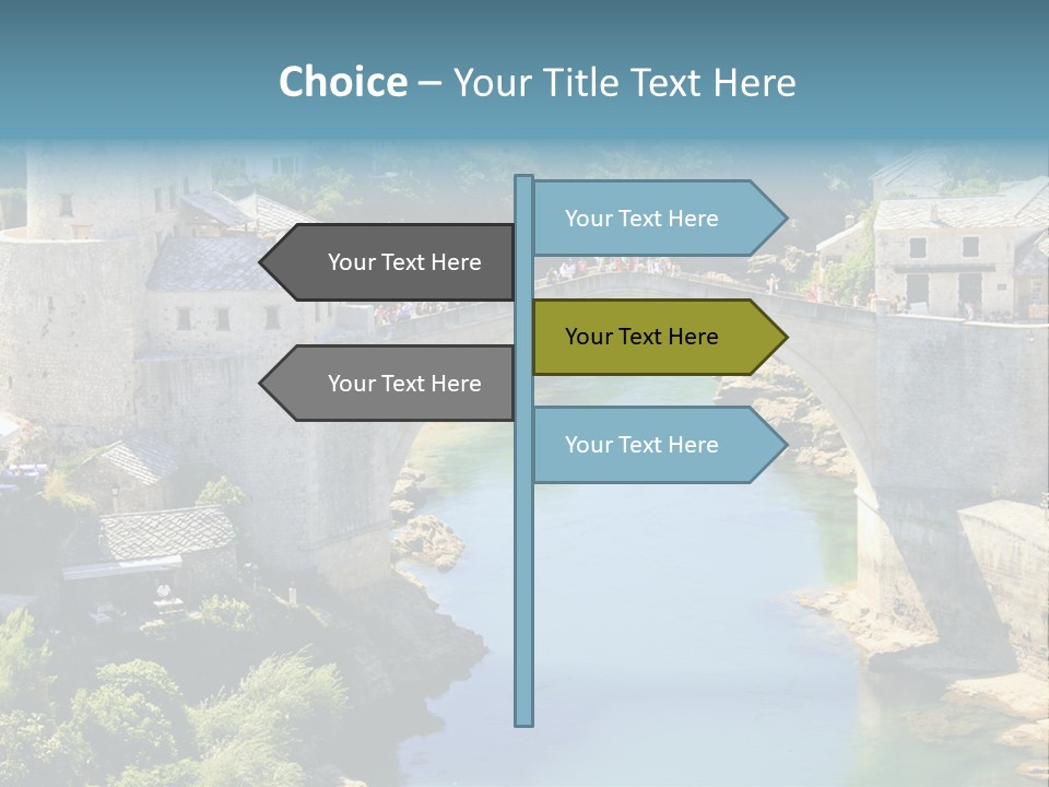A Bridge Over A River In A City PowerPoint Template