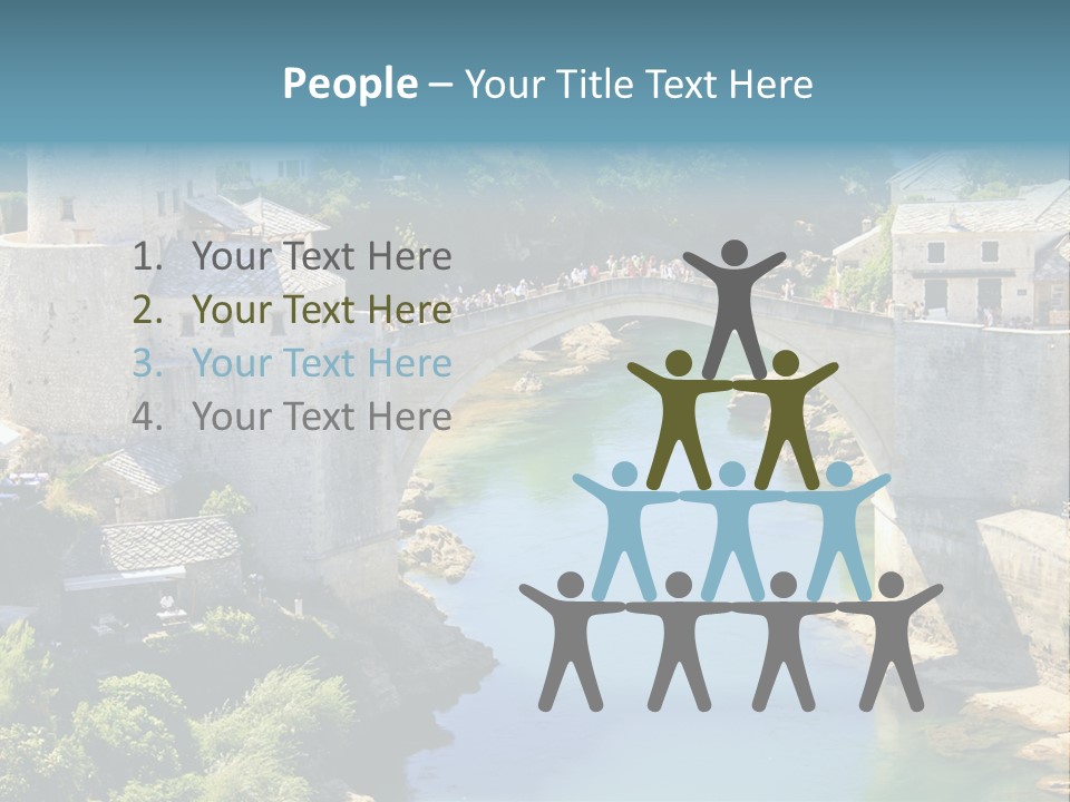 A Bridge Over A River In A City PowerPoint Template