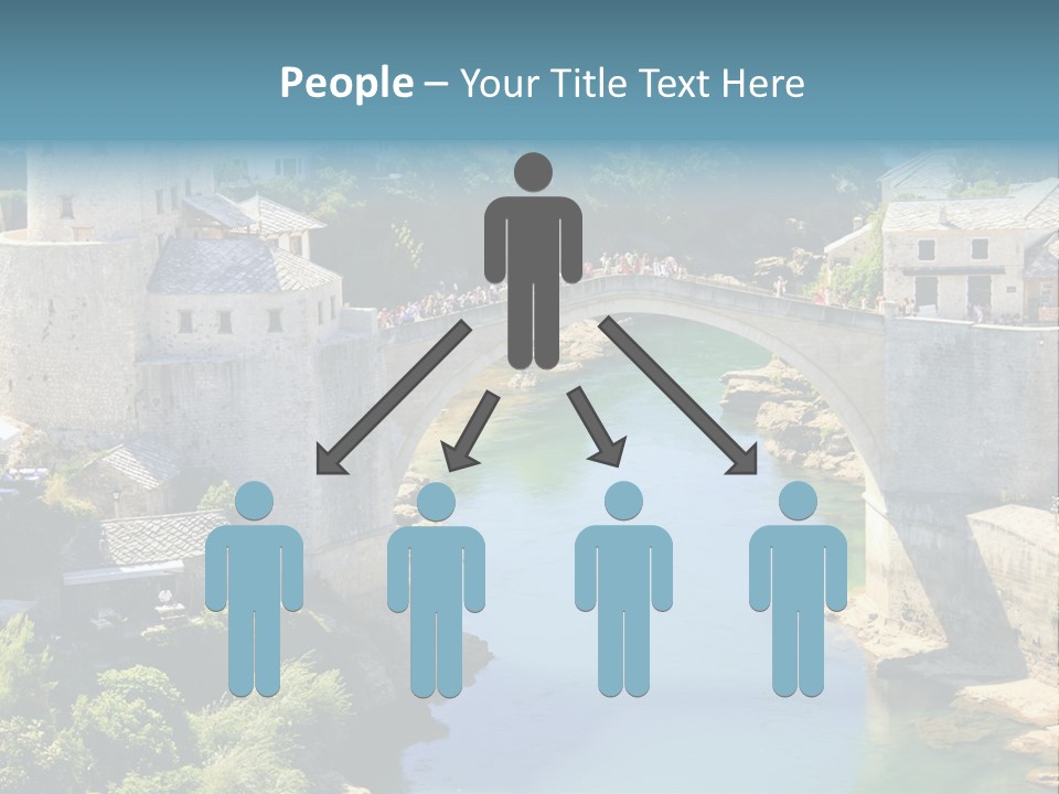 A Bridge Over A River In A City PowerPoint Template