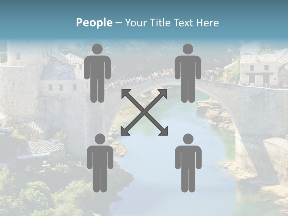 A Bridge Over A River In A City PowerPoint Template