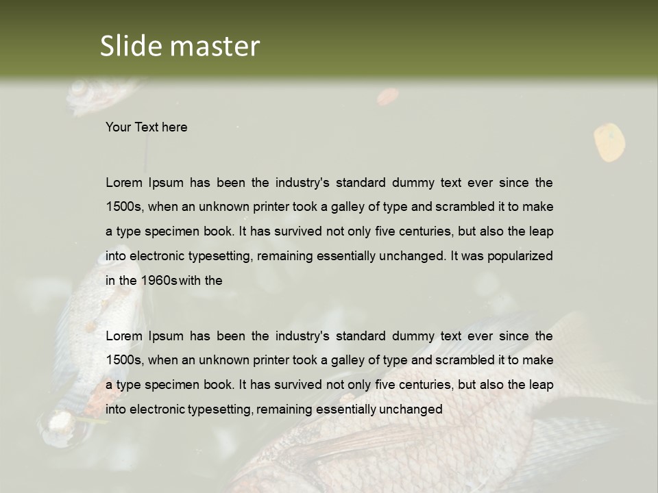 A Group Of Fish Floating On Top Of A Body Of Water PowerPoint Template