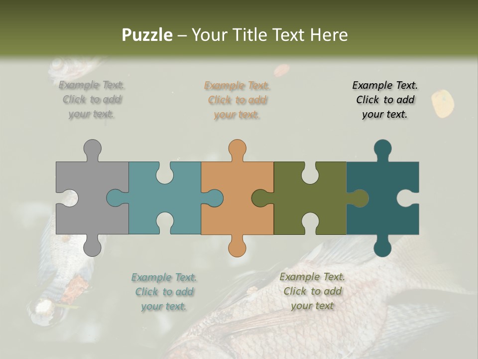 A Group Of Fish Floating On Top Of A Body Of Water PowerPoint Template