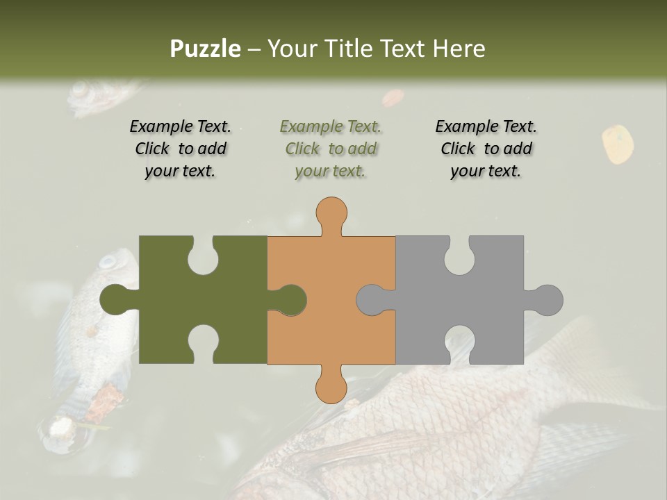 A Group Of Fish Floating On Top Of A Body Of Water PowerPoint Template