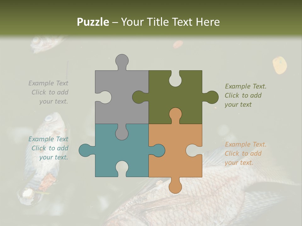 A Group Of Fish Floating On Top Of A Body Of Water PowerPoint Template