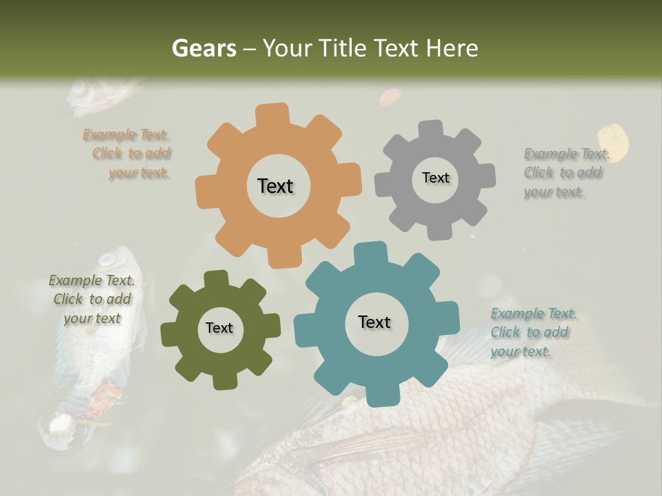 A Group Of Fish Floating On Top Of A Body Of Water PowerPoint Template