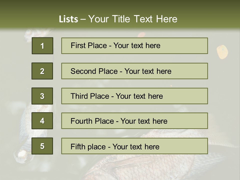 A Group Of Fish Floating On Top Of A Body Of Water PowerPoint Template