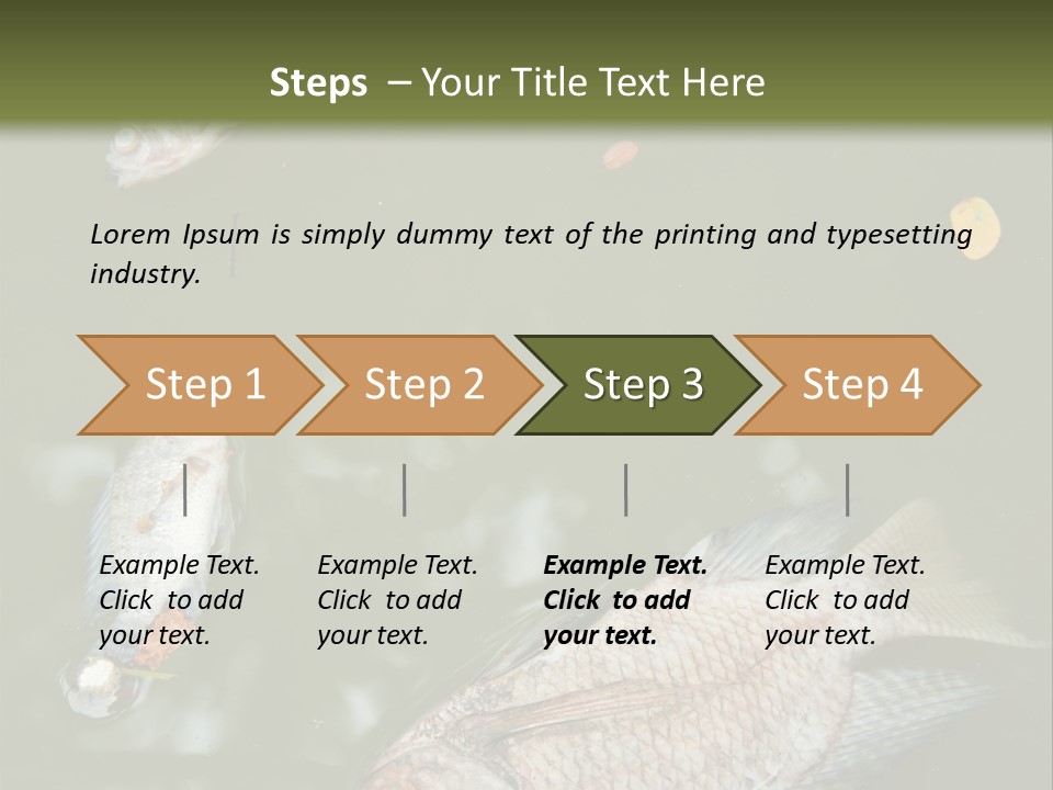 A Group Of Fish Floating On Top Of A Body Of Water PowerPoint Template