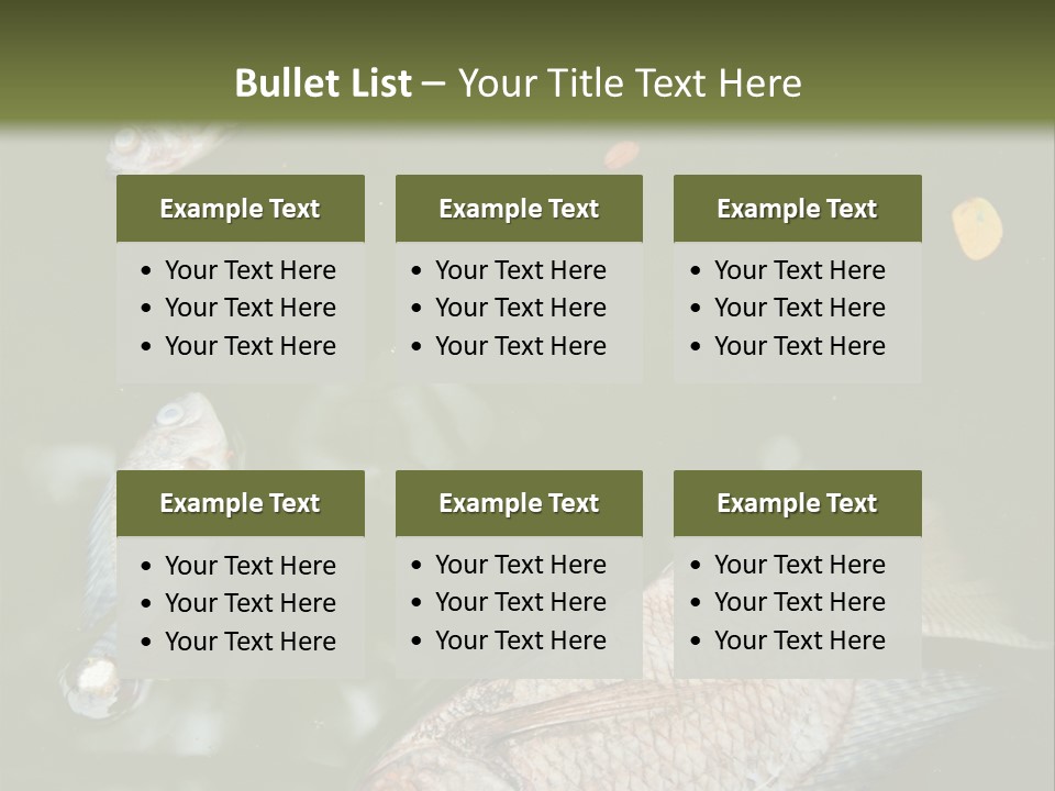 A Group Of Fish Floating On Top Of A Body Of Water PowerPoint Template