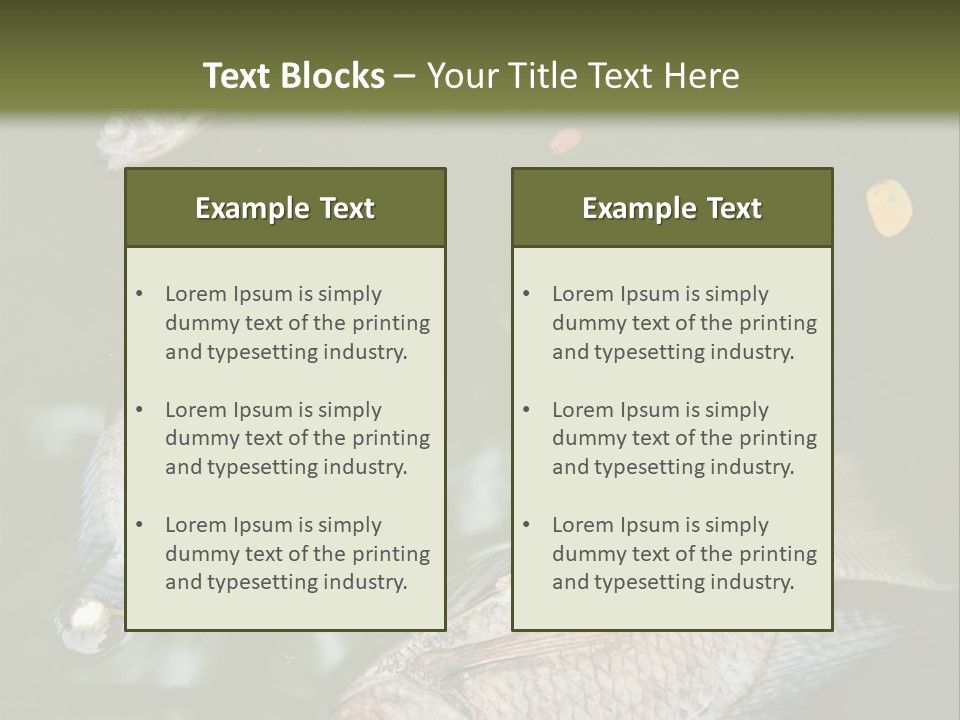 A Group Of Fish Floating On Top Of A Body Of Water PowerPoint Template